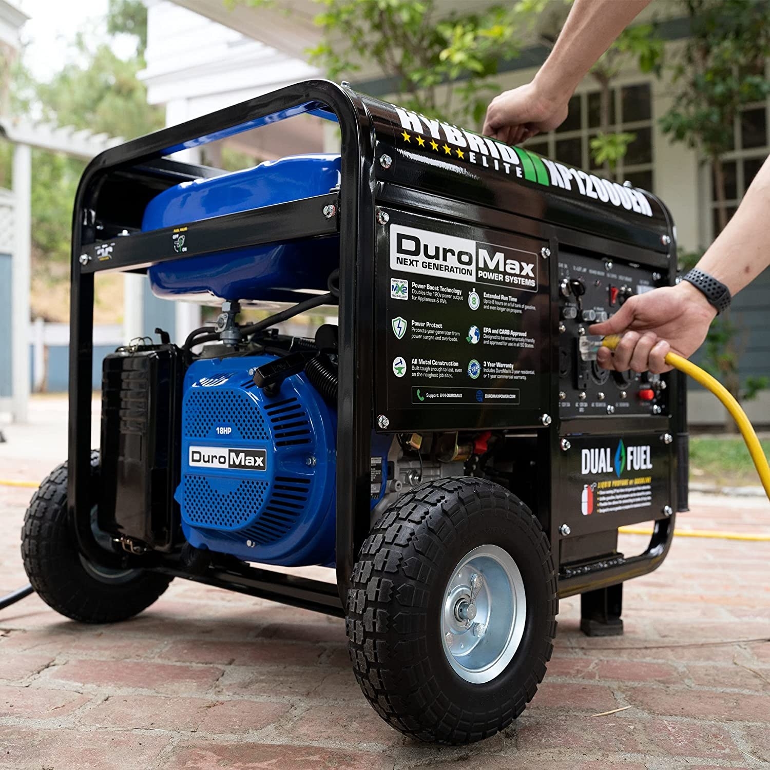 model using the portable generator