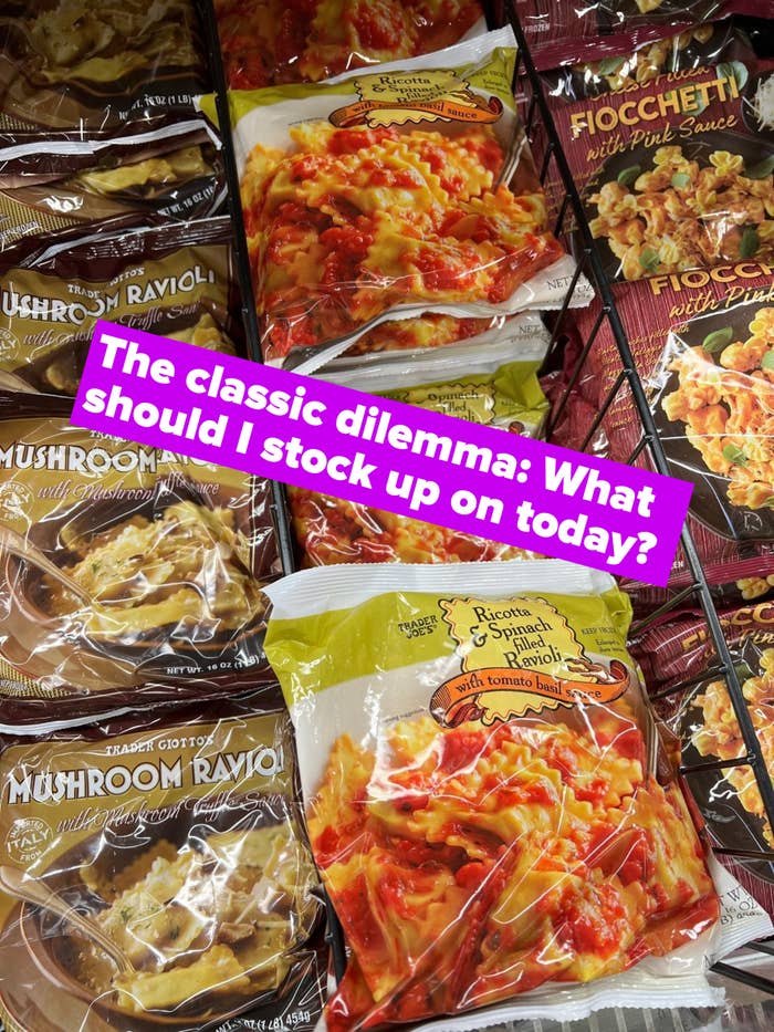 A section of the frozen aisle at Trader Joe's