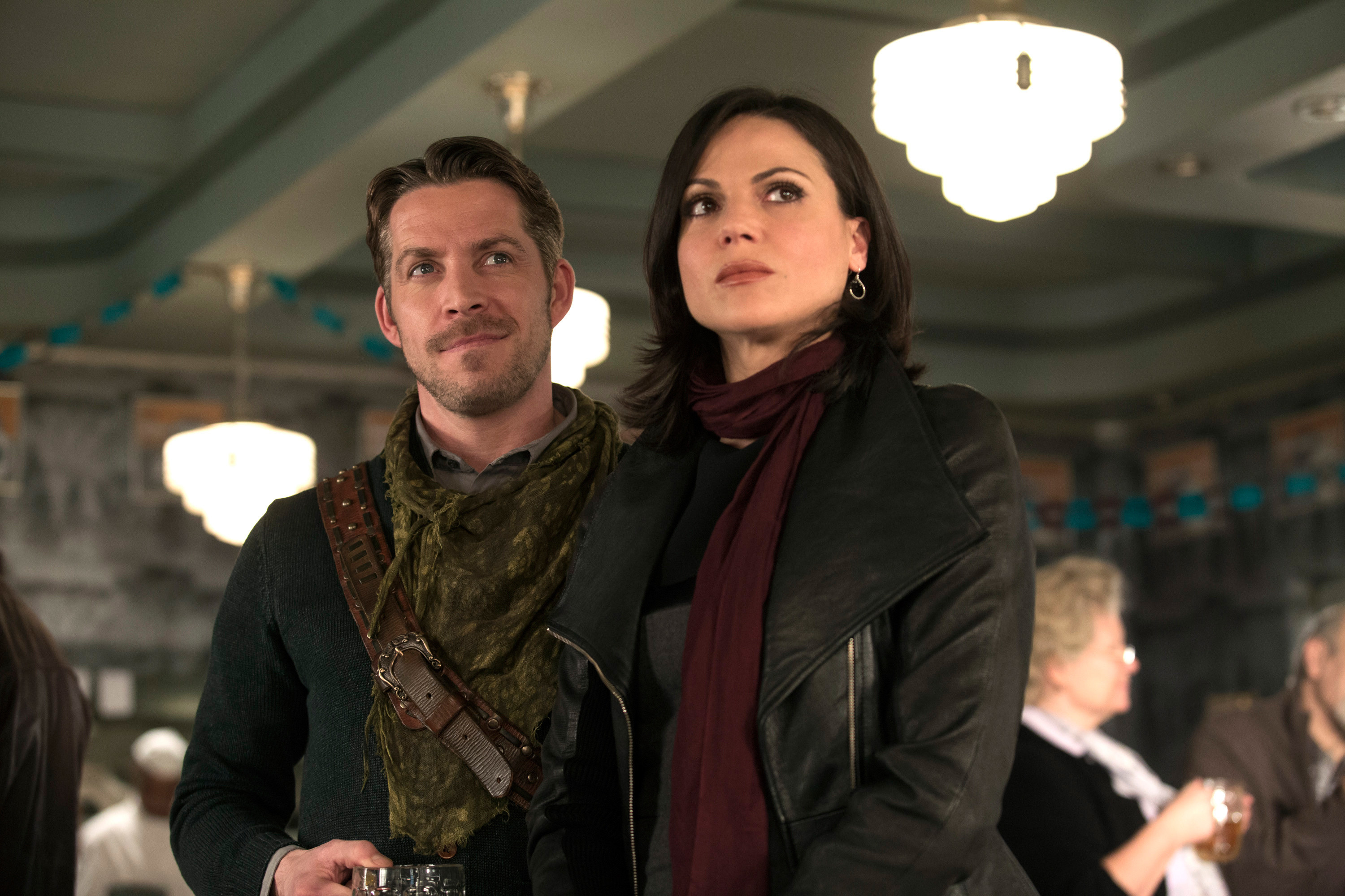 Robin and Regina on &quot;Once Upon a Time.&quot;