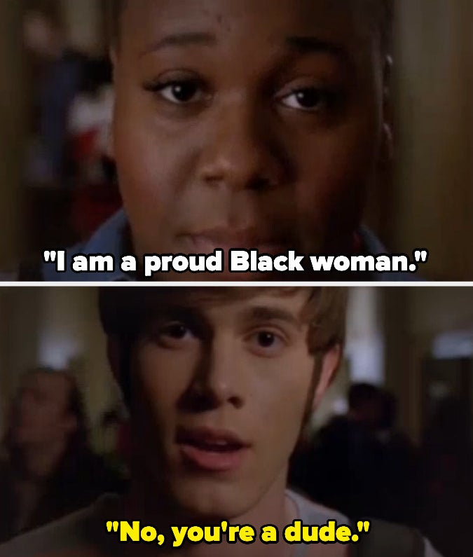 Unique says "I am a proud Black woman" and Ryder says "no, you're a dude"