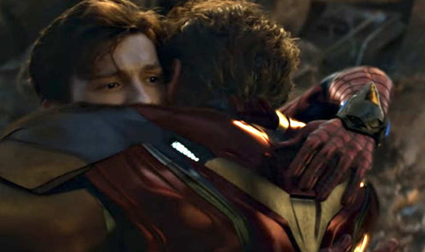 Steve and Tony hugging