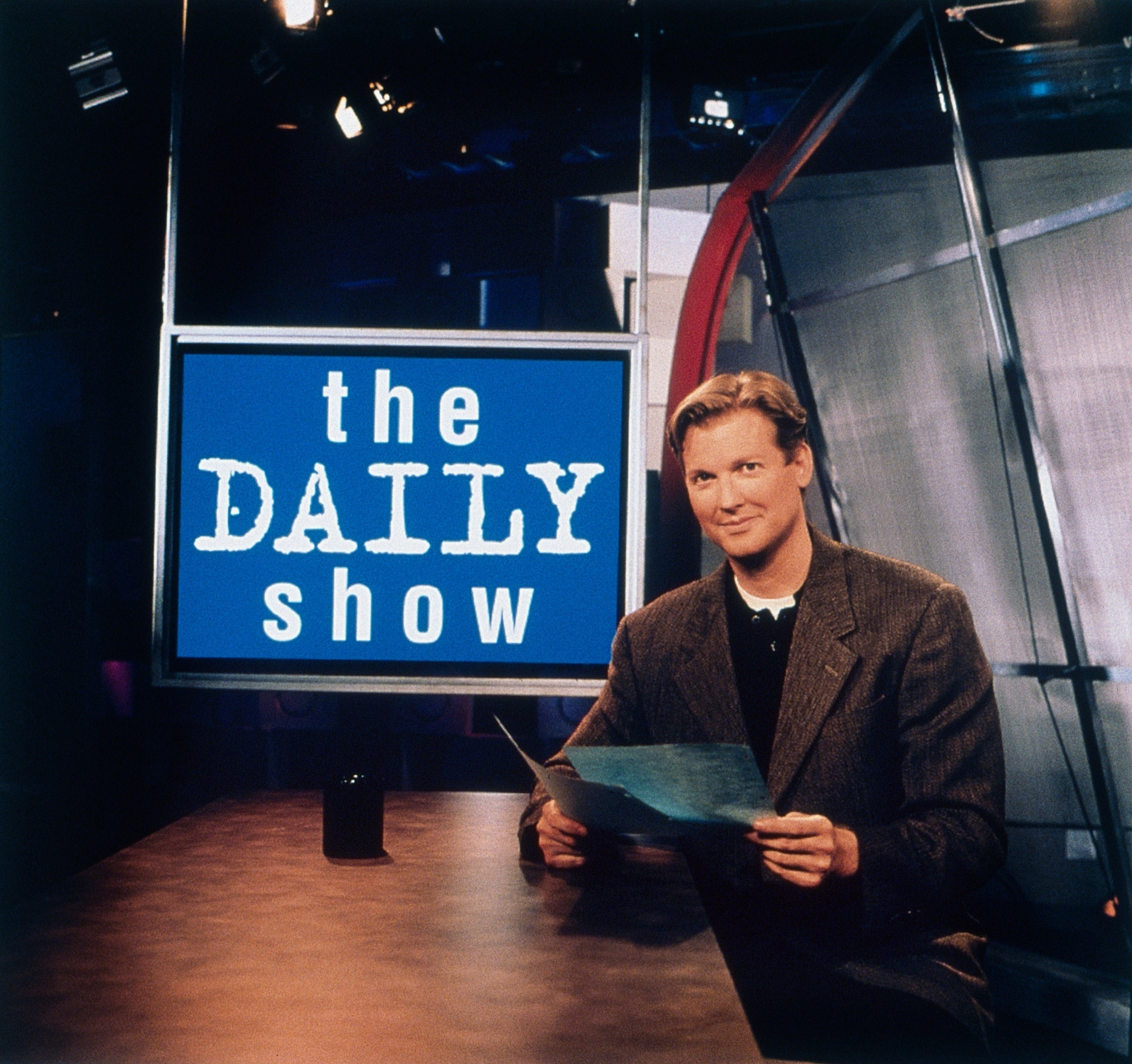 Craig Kilborn on the set of &quot;The Daily Show&quot;