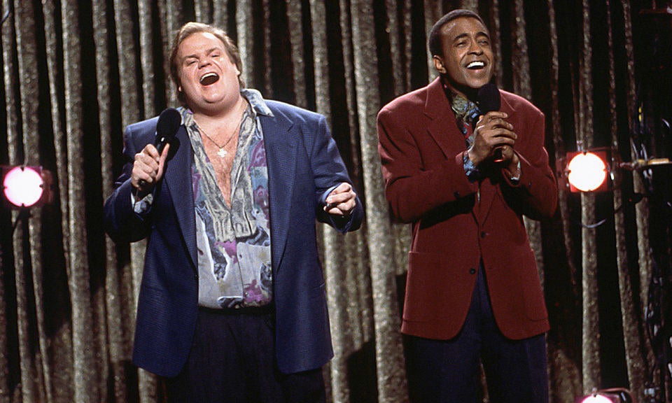 Chris Farley and Tim Meadows singing on SNL