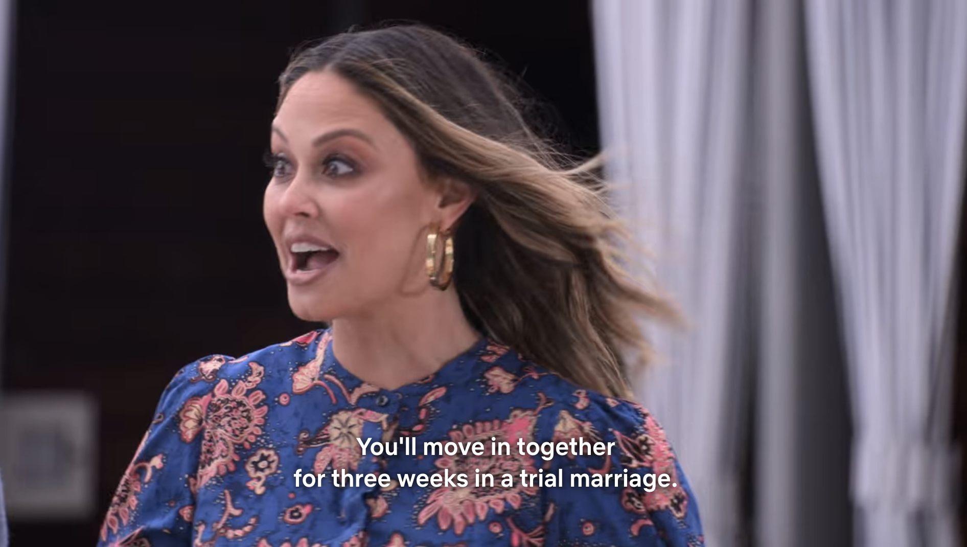 the host saying they&#x27;ll move in for a trial marriage