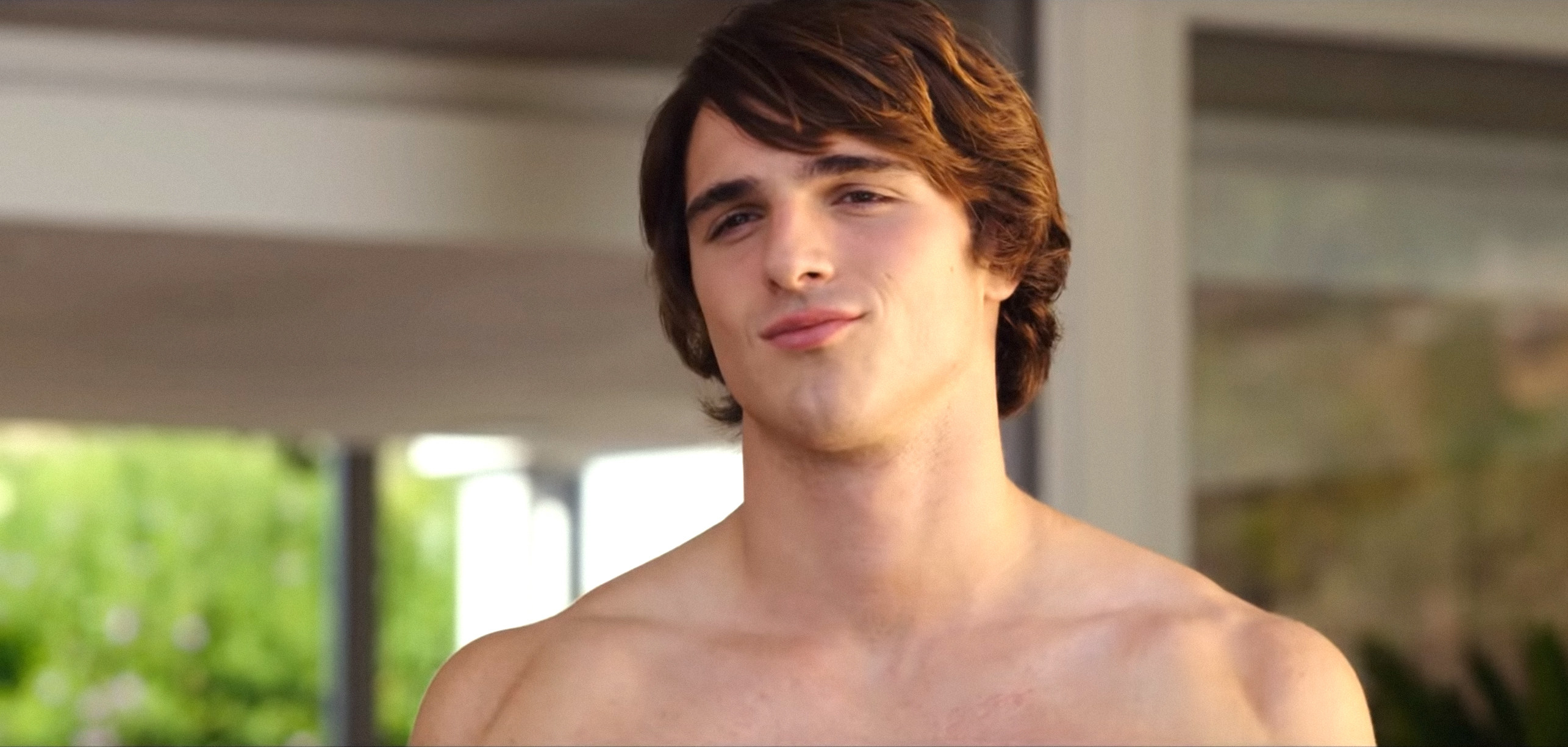 Actor Jacob Elordi bare-chested as Noah Flynn from The Kissing Booth