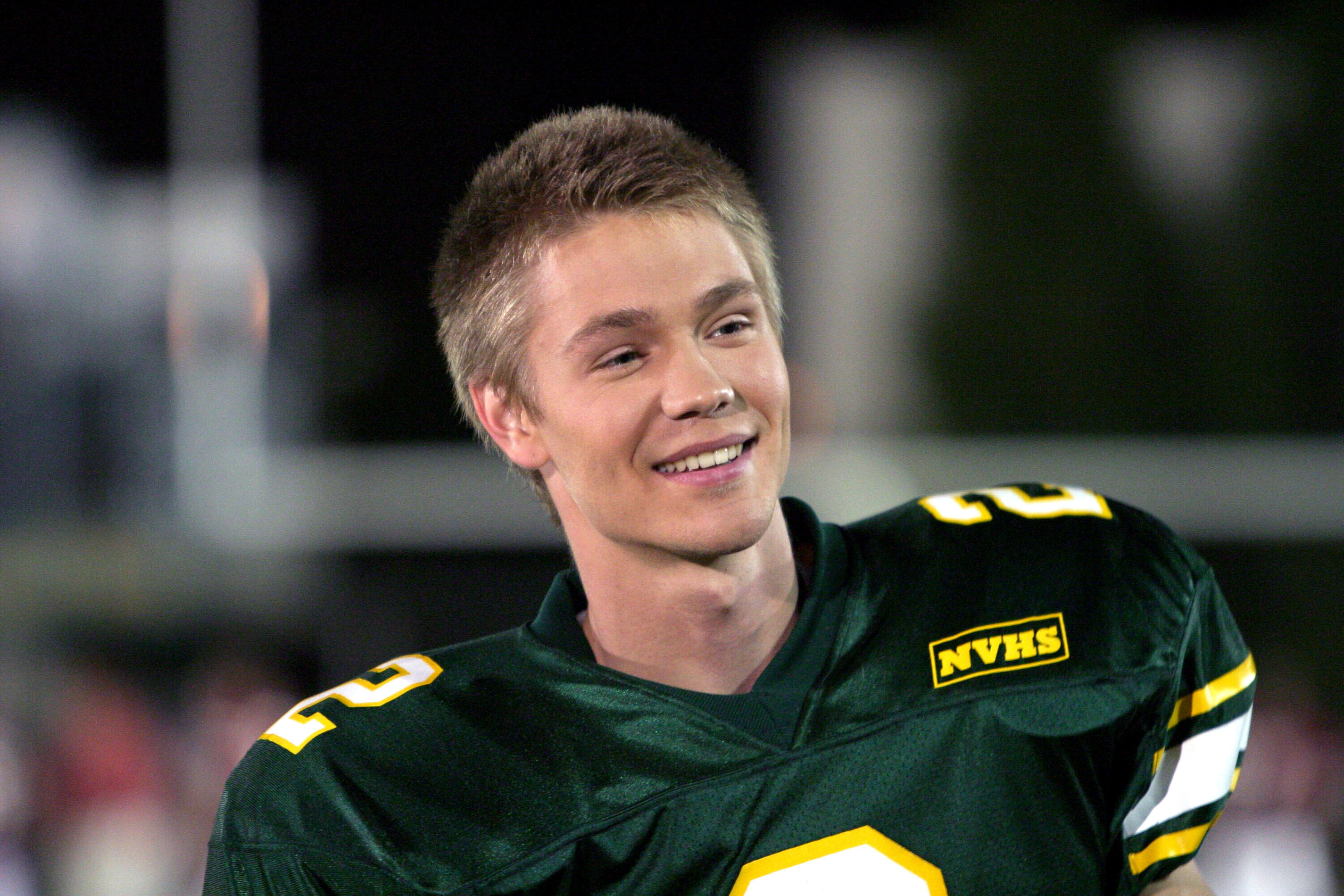 Actor Chad Michael Murray in an athletic uniform