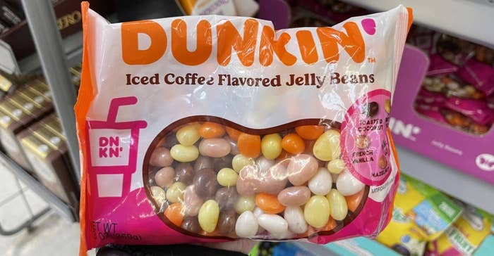 A bag of Dunkin&#x27; Iced Coffee Flavored Jelly Beans