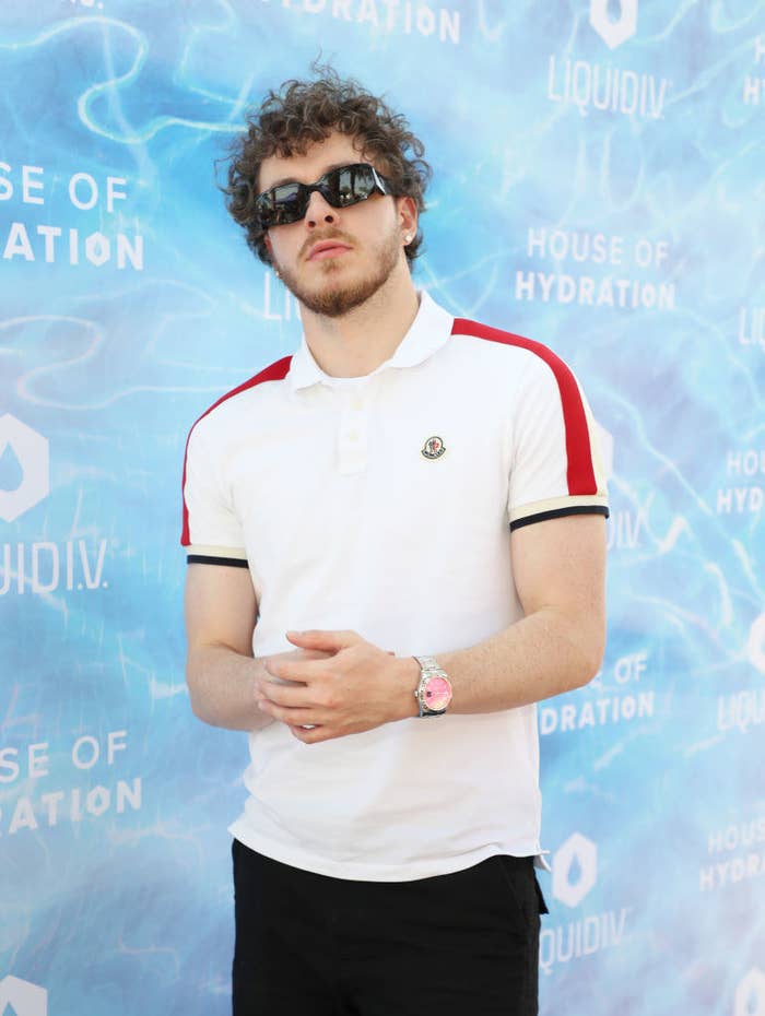Jack Harlow at Coachella in a polo and pants