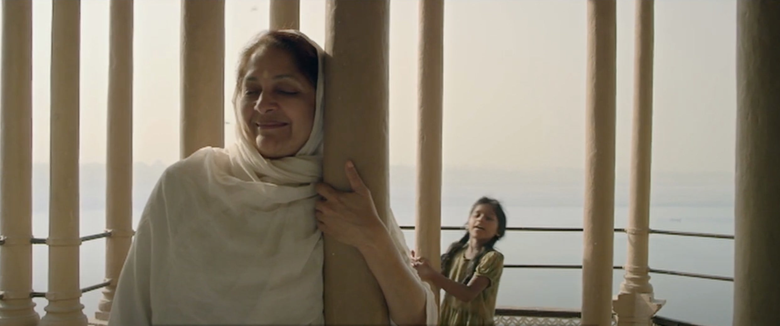 Neena Gupta and Aqsa Siddiqui conversing in a still from the film