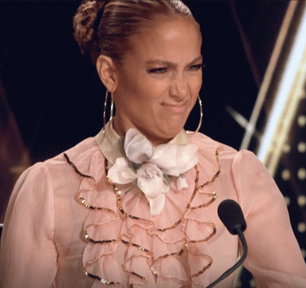 Jennifer Lopez making a &quot;What?&quot; face