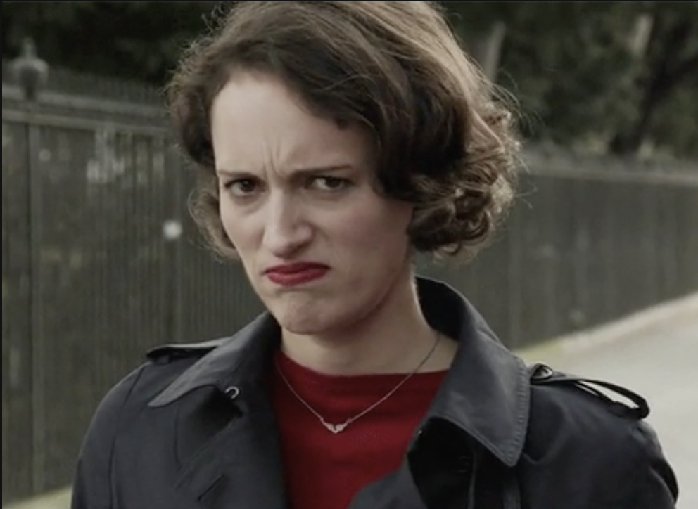 Phoebe Waller-Bridge looking weirded out