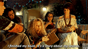 Helena says she finished her book and it&#x27;s a story about her sisters