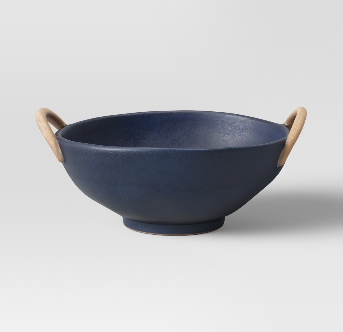 Navy terracotta bowl with handles