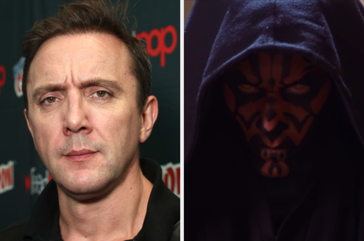 Peter Serafinowicz side by side with Darth Maul from &quot;Star Wars: Episode I — The Phantom Menace.&quot;