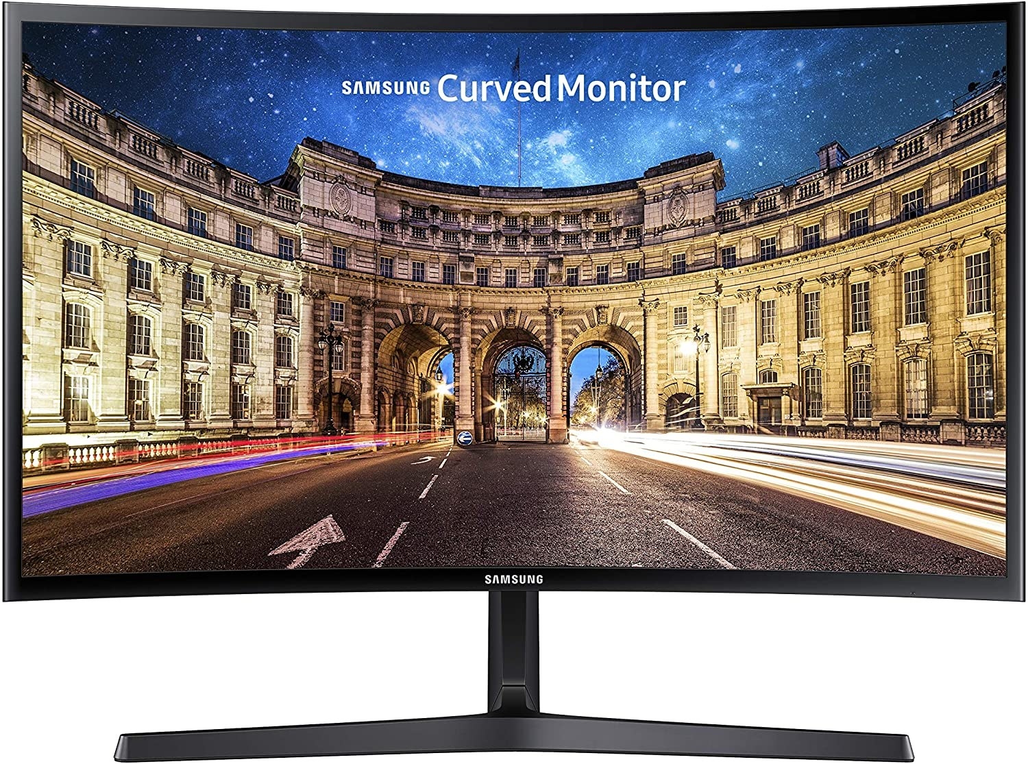 a curved computer monitor