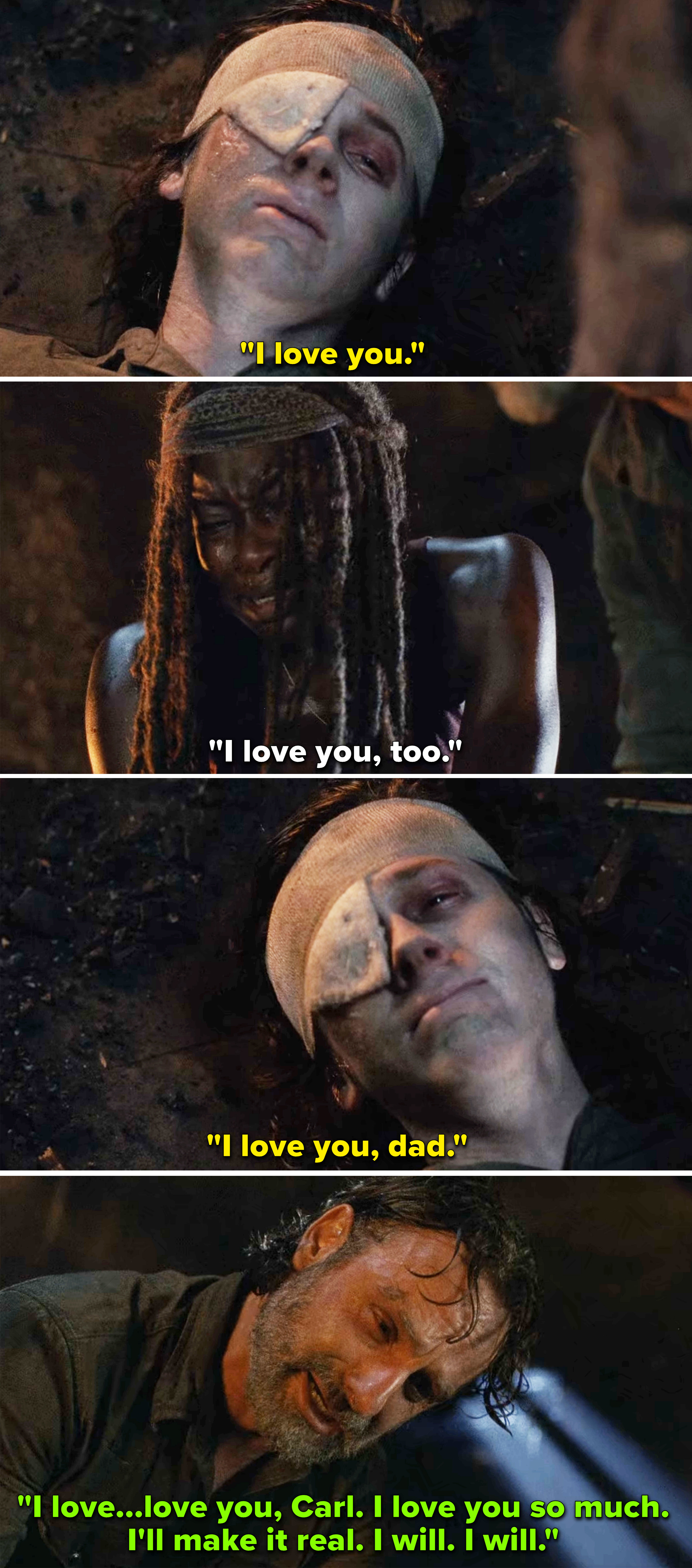 Carl fades away as they say their I love you&#x27;s
