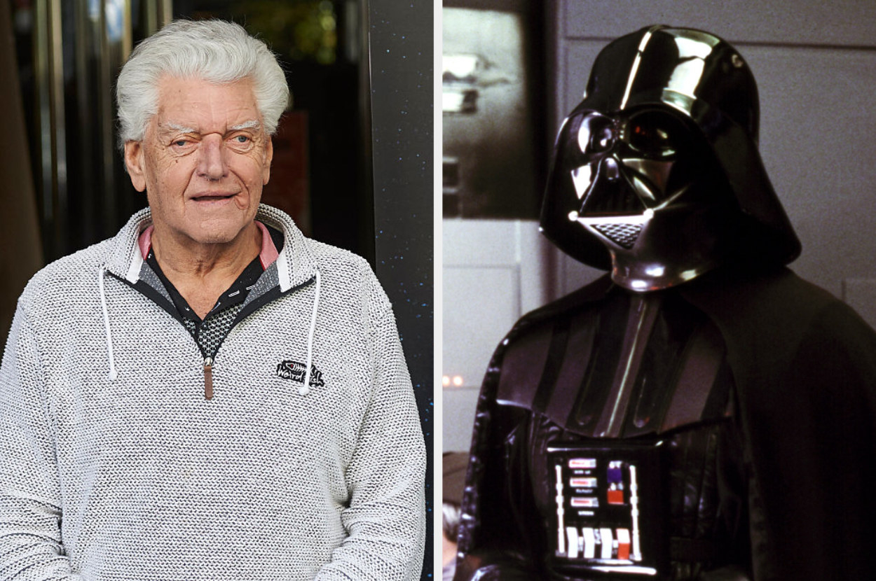 David Prowse side-by-side with Darth Vader, who he portrayed in the original &quot;Star Wars&quot; trilogy.