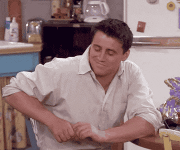 Joey on Friends suddenly realizing something