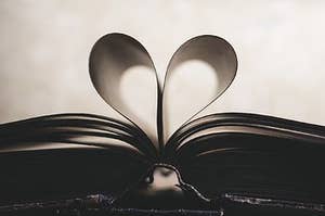 A picture of heart shaped pages