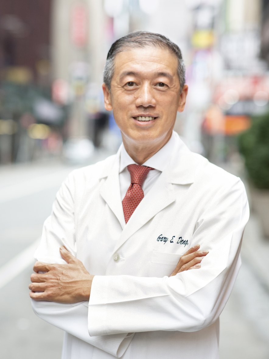 A doctor posing in his labcoat