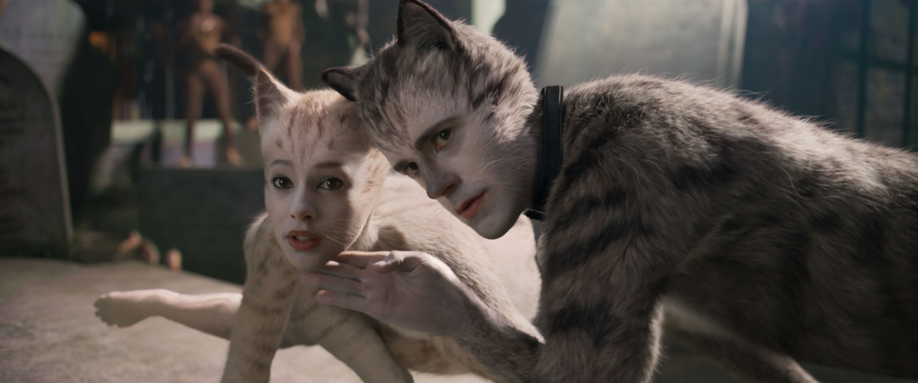 Actors with CGI cat features in "Cats"