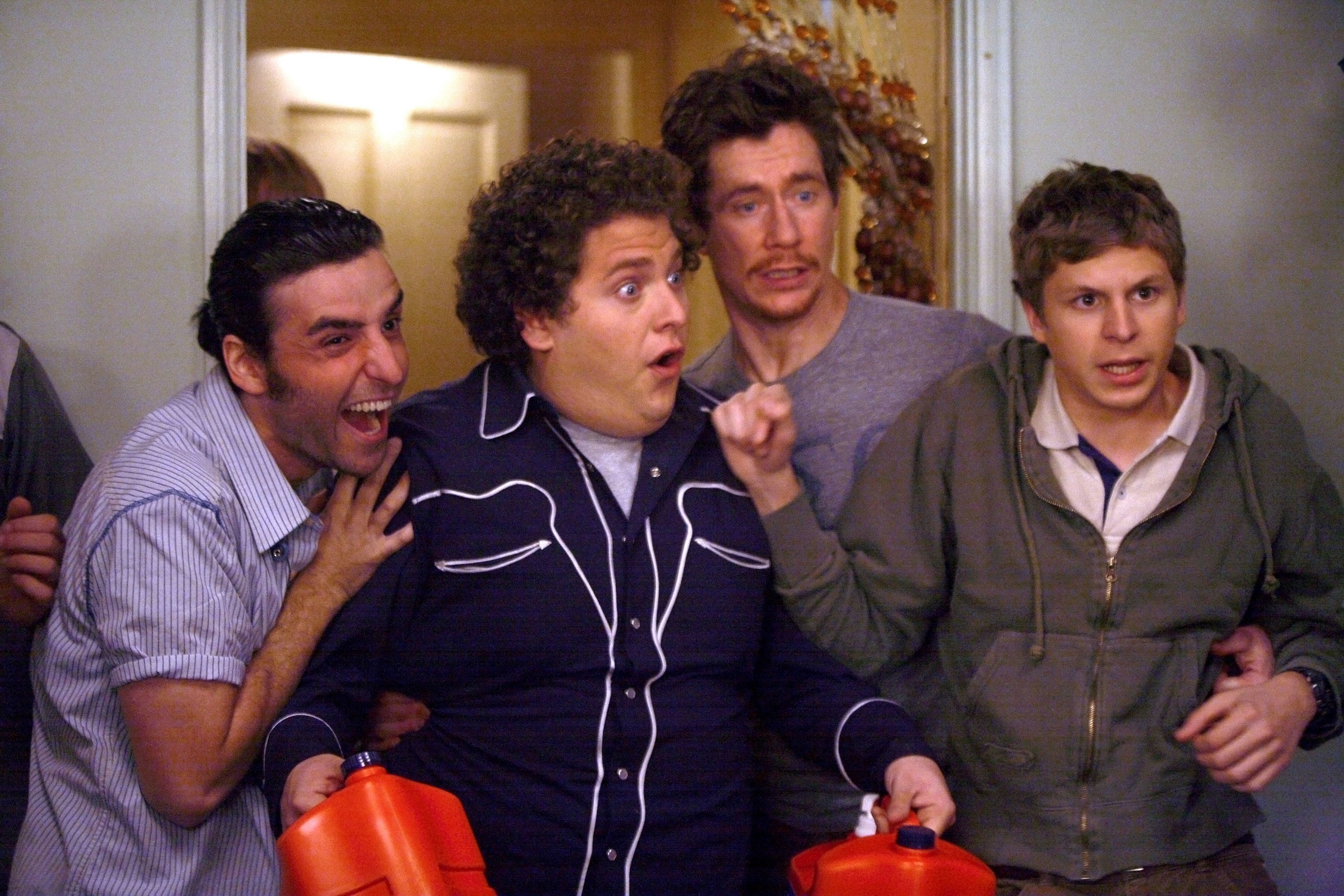 Teenage boys at a party