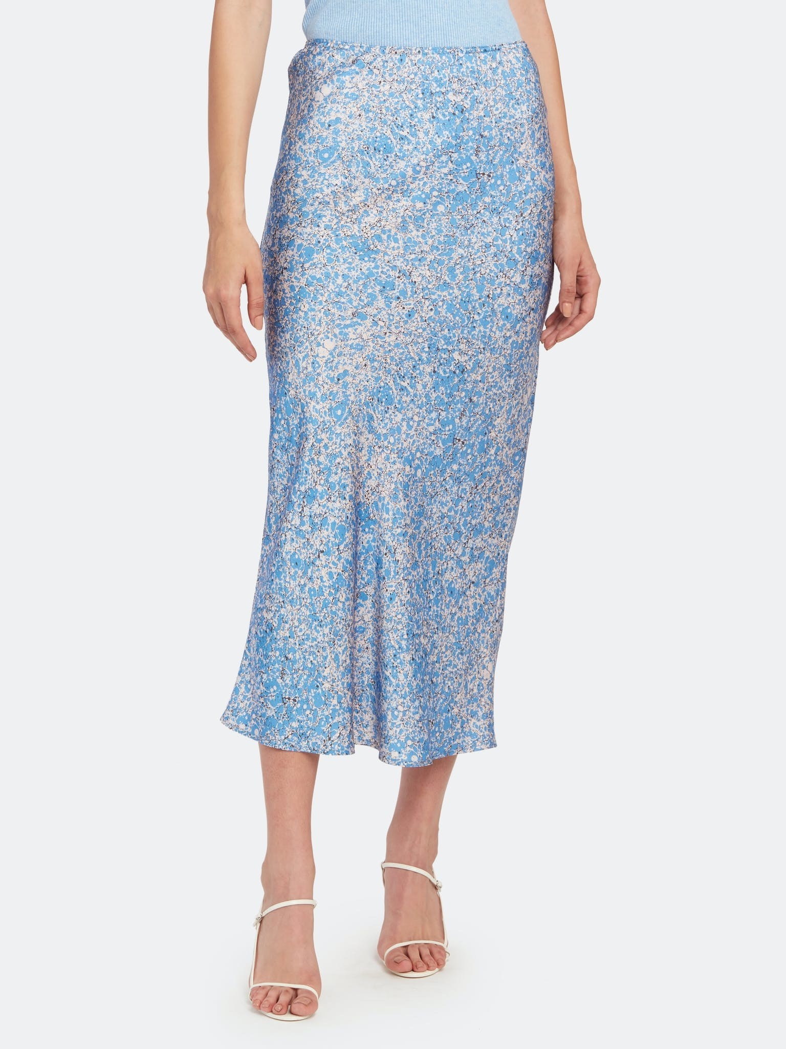 the blue midi skirt