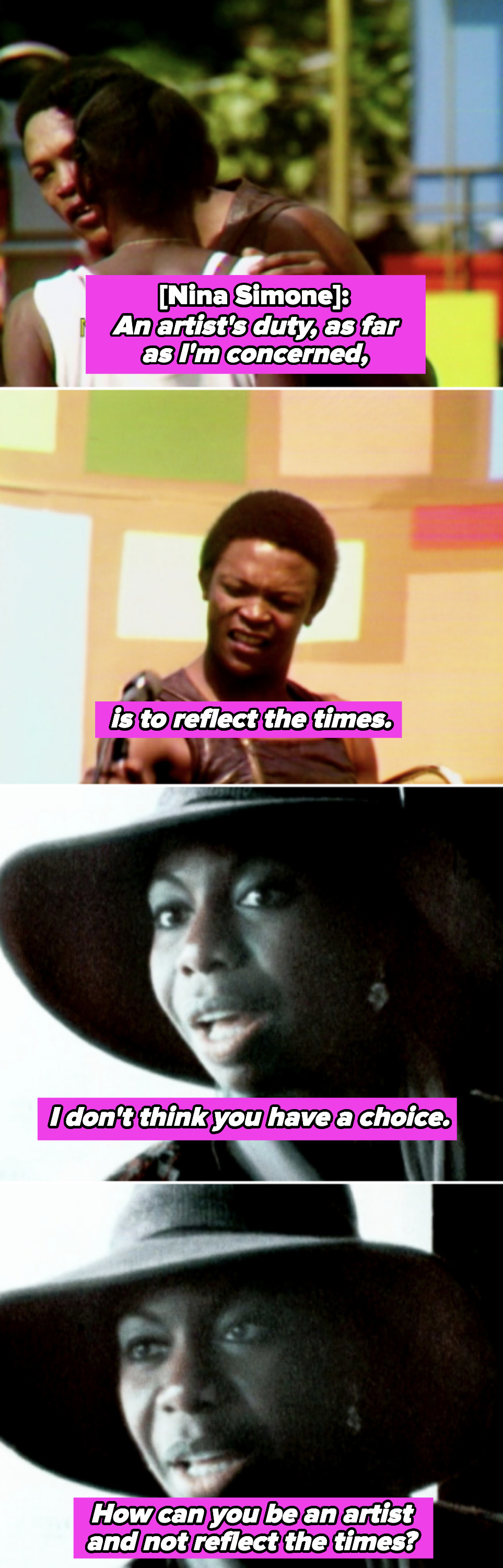 Nina Simone: &quot;How can you be an artist and not reflect the times?&quot;