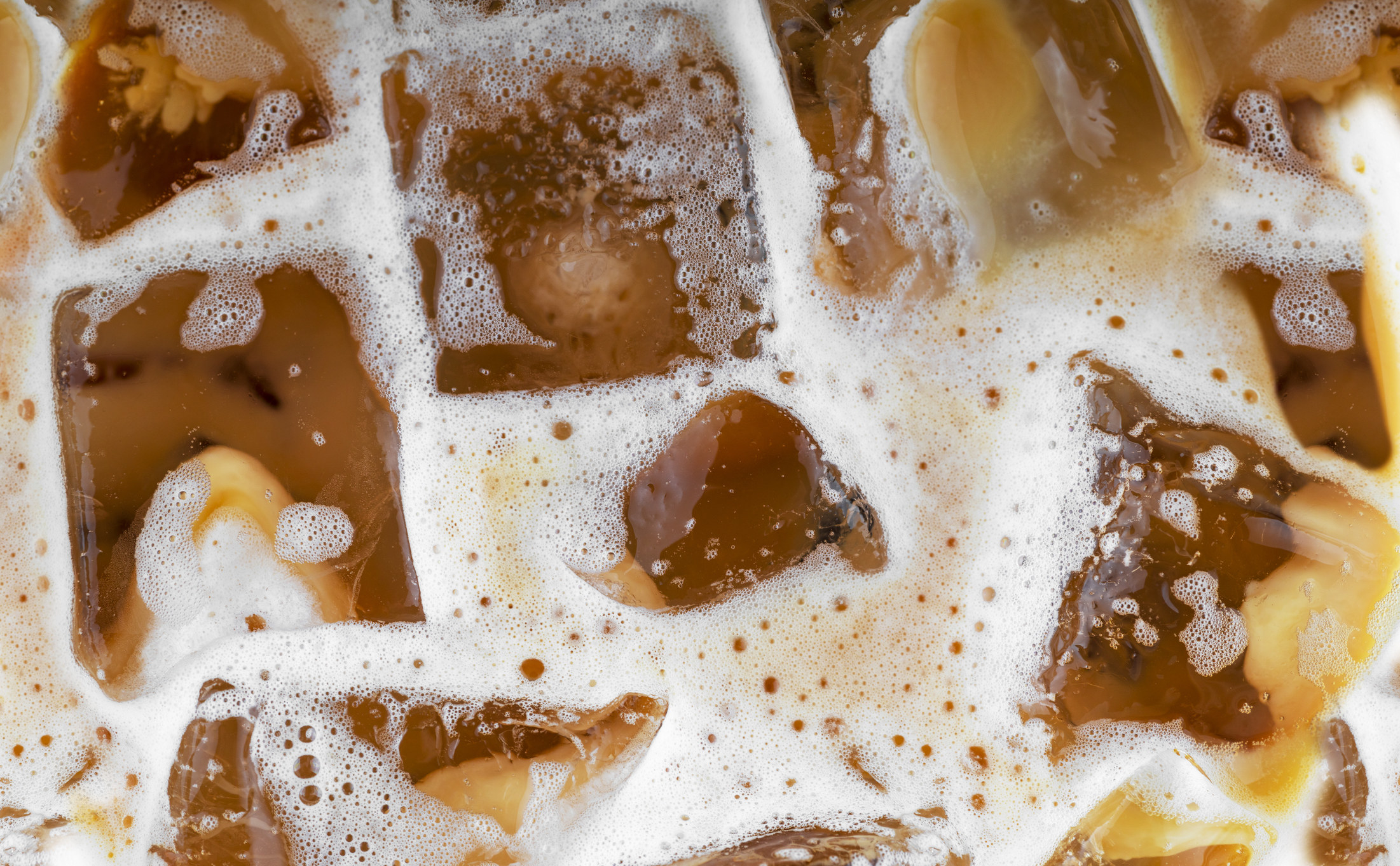 A close-up of Iced coffee.