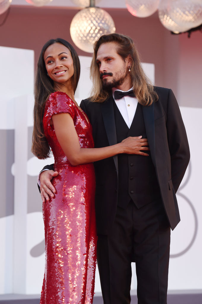 Zoe Saldaña and Marco Perego Saldaña