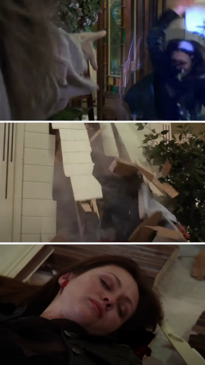 Prue is thrown through a wall and dies