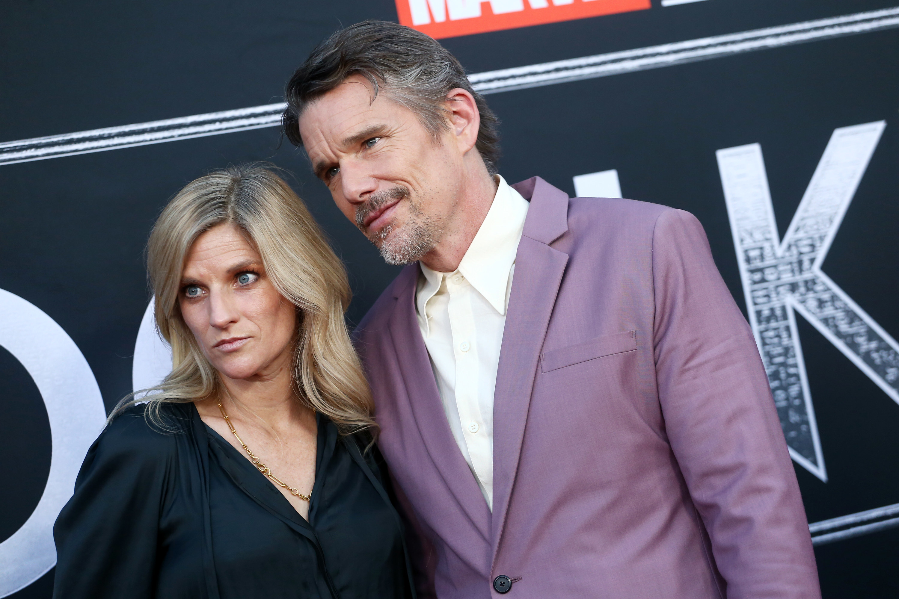 Ethan Hawke and Ryan Hawke attend the premiere of Marvel Studios&#x27; &quot;Moon Knight&quot; at El Capitan Theatre on March 22, 2022 in Los Angeles, California