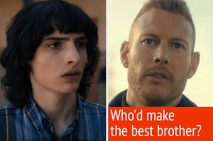 Two characters face each other labeled, "Who'd make the best brother?"