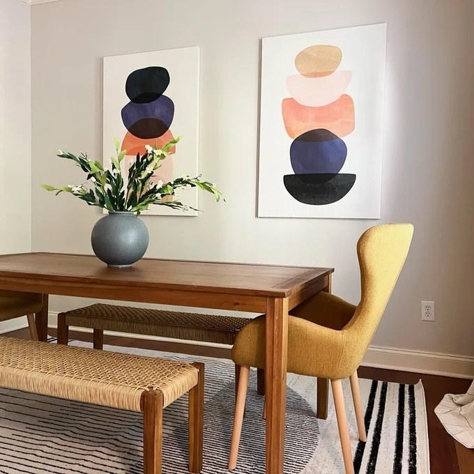 Multicolored abstract wall art