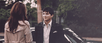 Ashton Kutcher in &quot;No Strings Attached&quot; presenting a bouquet of carrots