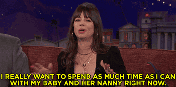 Natasha Leggero saying &quot;i really want to spend as much time as I can with my baby and her nanny right now&quot;
