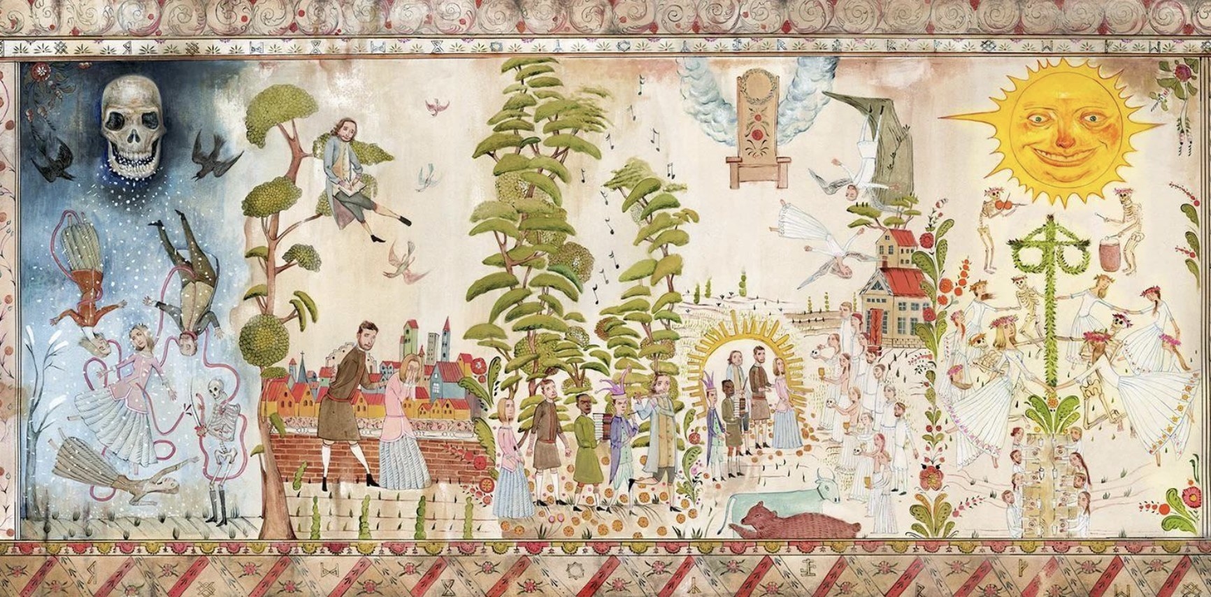 The mural at the beginning of &quot;Midsommar&quot;