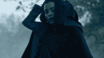 A GIF taken from a scene in Bridgerton where Simone&#x27;s character appears