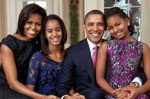A family photo at the white house
