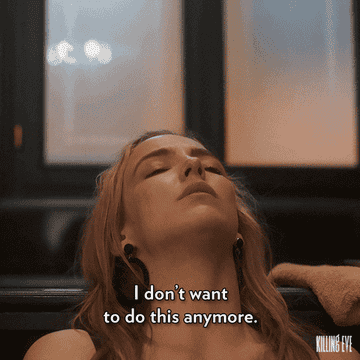 Vilanelle saying, &quot;I don&#x27;t want to do this anymore&quot; on &quot;Killing Eve&quot;