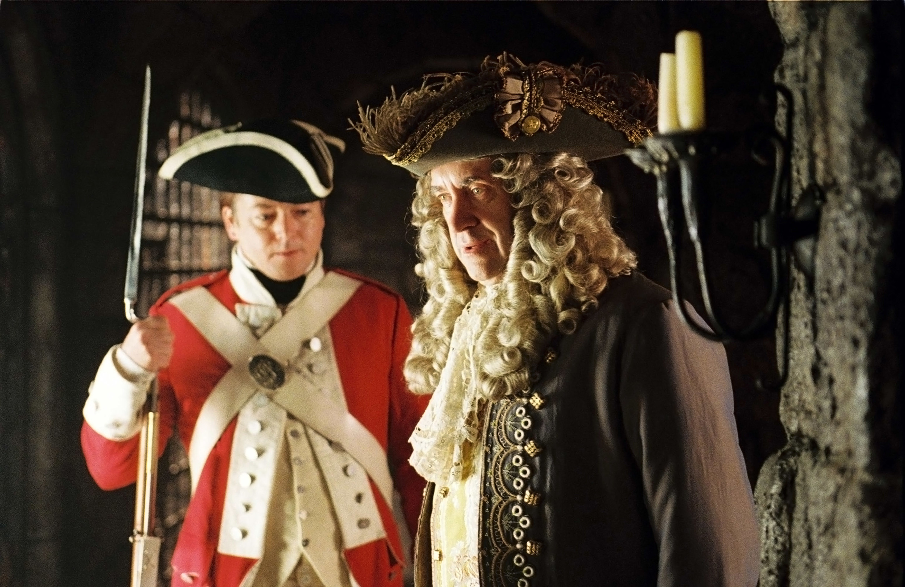 the governor and a soldier in the film