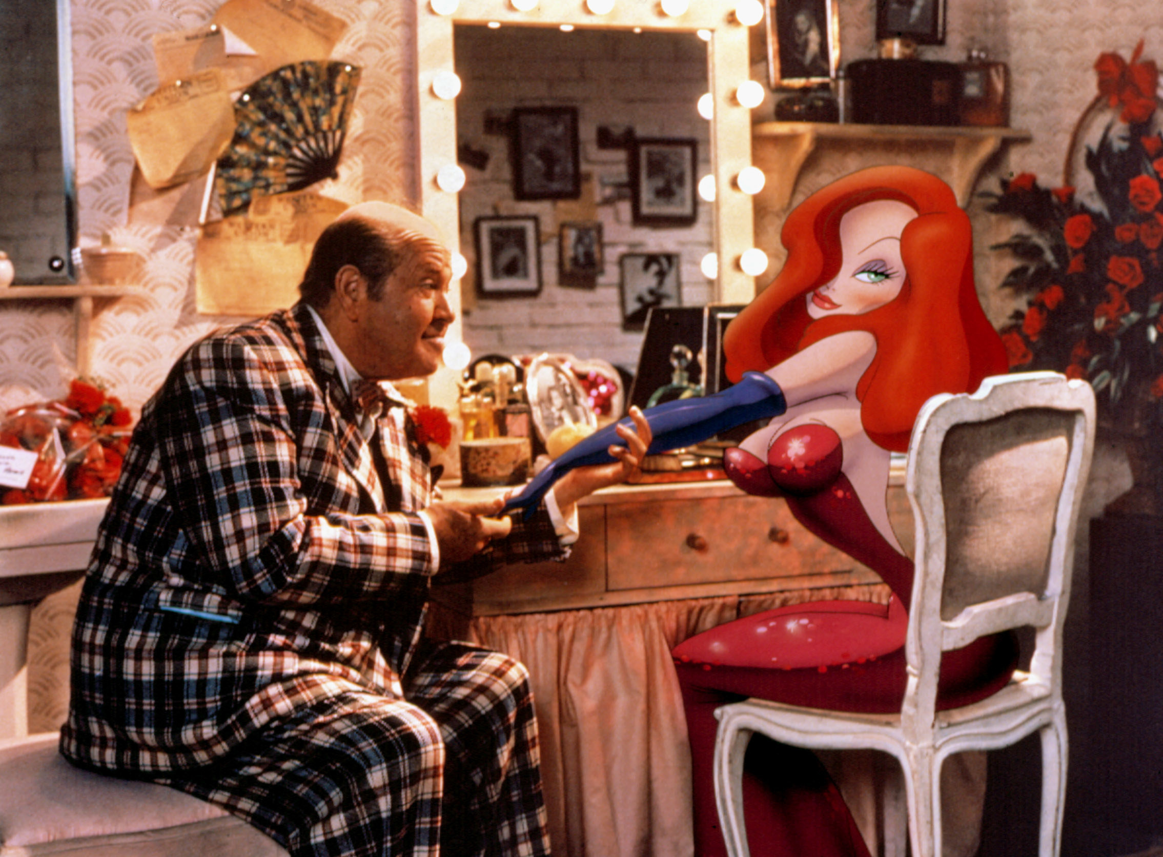 Bob Hoskins in the role with the cartoon Jessica Rabbit