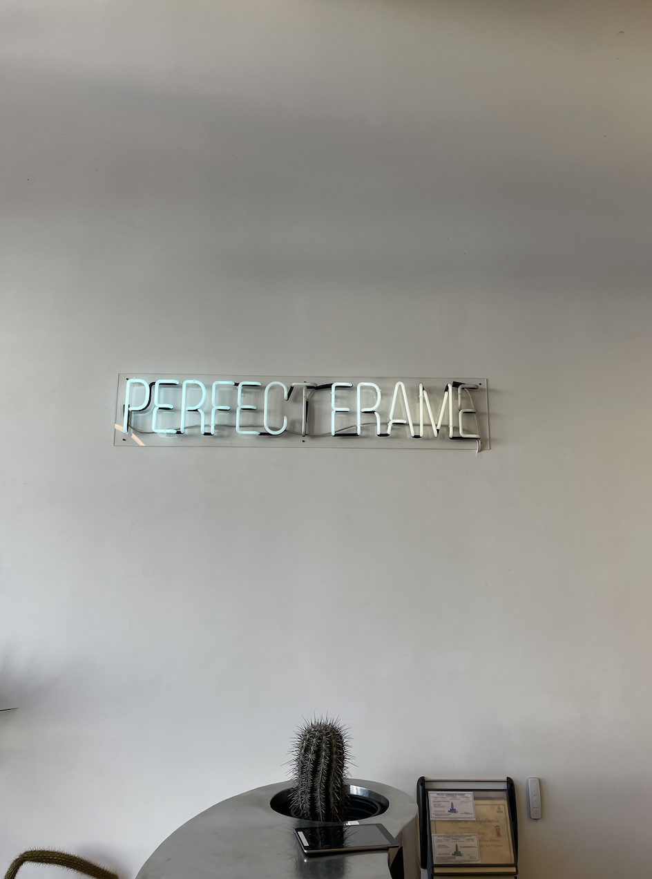 A picture of the front desk at Perfect Frame Studios in downtown Los Angeles