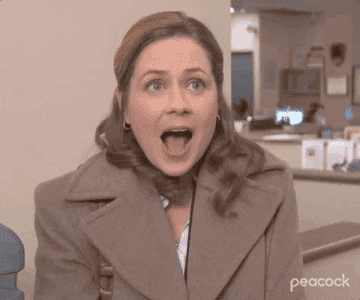 a gif of Pam from &quot;The Office&quot; shrugging and saying &quot;I just, I can&#x27;t&quot;