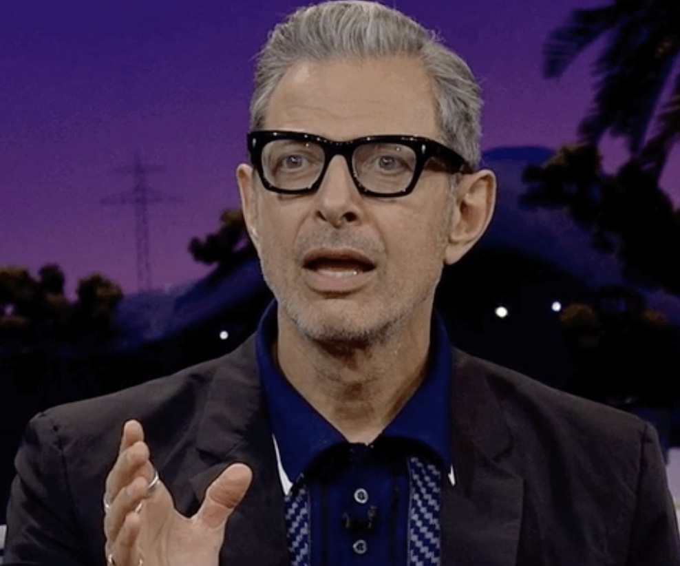 Jeff Goldblum with his mouth open