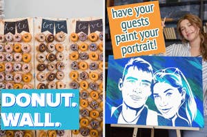 A split thumbnail of donuts and a canvas