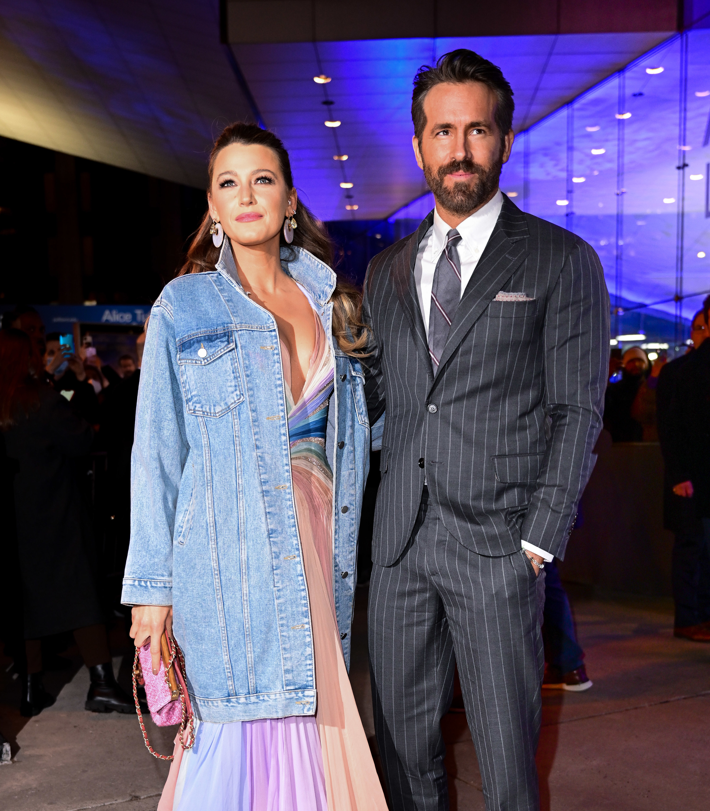 Blake Lively and Ryan Reynolds pose together at event