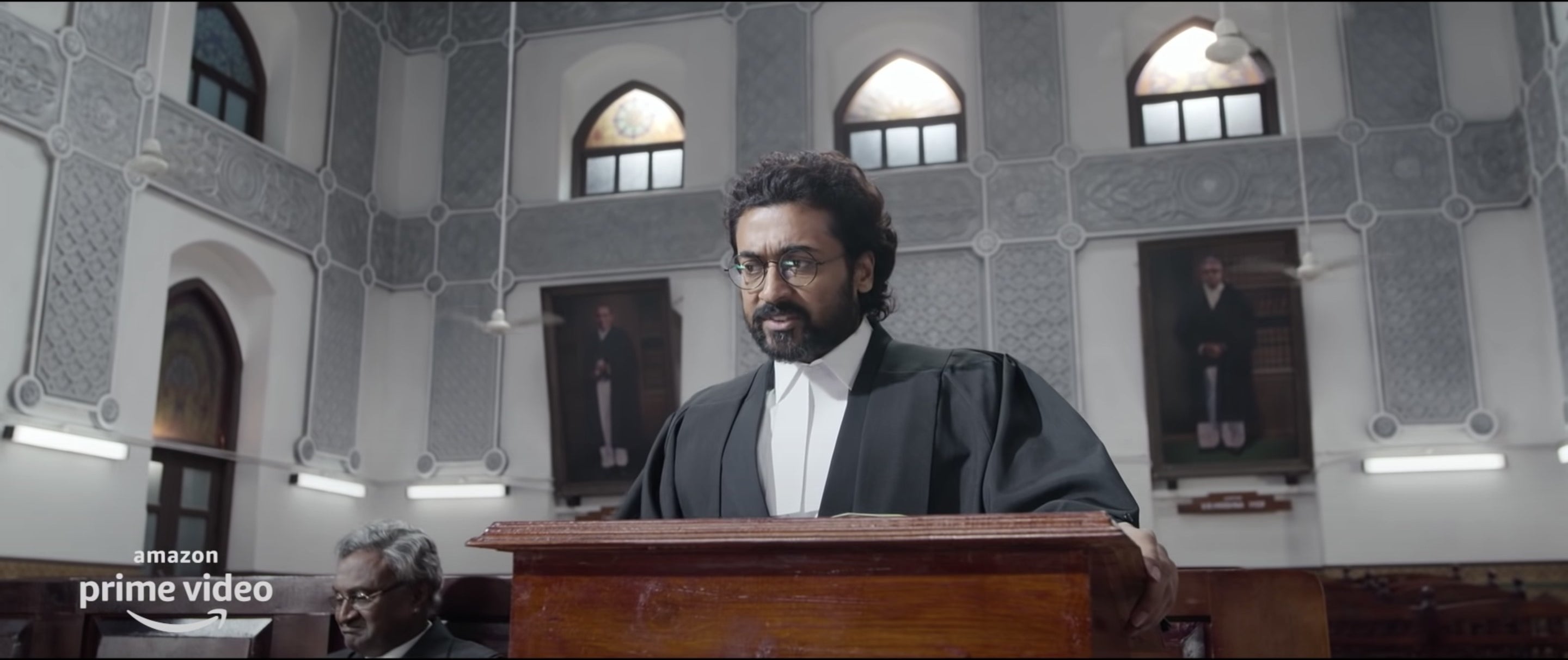 Suriya as a lawyer in a still from Jai Bhim