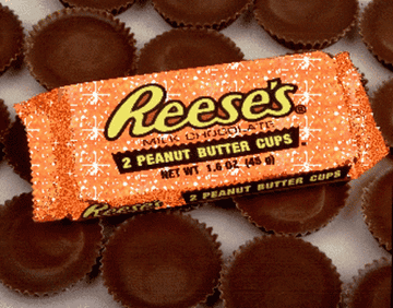 A glittery pack of Reese&#x27;s Peanut Butter Cups