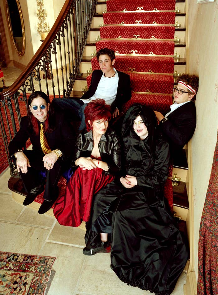 The Osbourne&#x27;s family photo on the staircase